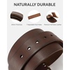 image:imageCHAOREN Western Belts for Men without Buckle  Cowboy Belt 15 Full Grain Leather Belt for Jeans  One Solid Piece LeatherFull Grain Black