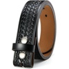 image:imageCHAOREN Western Belts for Men without Buckle  Cowboy Belt 15 Full Grain Leather Belt for Jeans  One Solid Piece LeatherInterwoven Black