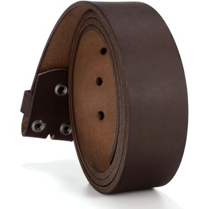 image:imageCHAOREN Western Belts for Men without Buckle  Cowboy Belt 15 Full Grain Leather Belt for Jeans  One Solid Piece LeatherFull Grain Coffee