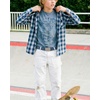 image:imageCHAOREN Boys Belt For Kids  1 14 Adjustable Youth Web Belt  Kids Belts for Golf and BaseballNavyGrey