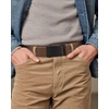 image:imageCHAOREN 15 Nylon Ratchet Belts for Men  Adjustable Casual Work Belt with Slide Buckle  Trim to FitFrosted Matte  Brown