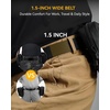 image:imageCHAOREN 15 Nylon Ratchet Belts for Men  Adjustable Casual Work Belt with Slide Buckle  Trim to FitFrosted Matte  Grey