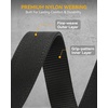 image:imageCHAOREN 15 Nylon Ratchet Belts for Men  Adjustable Casual Work Belt with Slide Buckle  Trim to FitFrosted Matte  Stitched Black