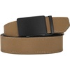 image:imageCHAOREN 15 Nylon Ratchet Belts for Men  Adjustable Casual Work Belt with Slide Buckle  Trim to FitFrosted Matte  Stitched Khaki