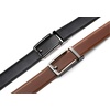 image:imageCHAOREN Click Belts for Men 2 Pack  Mens Ratchet Leather Belt 1 38 for Dress and Casual  Micro Adjustable Belt FitBlackCognac