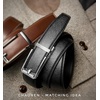 image:imageCHAOREN Click Belts for Men 2 Pack  Mens Ratchet Leather Belt 1 38 for Dress and Casual  Micro Adjustable Belt FitSilverCognac
