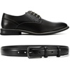 image:imageCHAOREN Mens Belts Leather Gift for Men  Ideal Match for Mens Dress ShoesBlack  Width 32mm