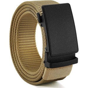 image:imageCHAOREN 15 Nylon Ratchet Belts for Men  Adjustable Casual Work Belt with Slide Buckle  Trim to FitFrosted Matte  Classic Coyote