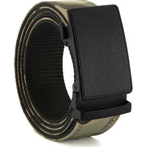 image:imageCHAOREN 15 Nylon Ratchet Belts for Men  Adjustable Casual Work Belt with Slide Buckle  Trim to FitFrosted Matte  Green Camo