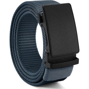 image:imageCHAOREN 15 Nylon Ratchet Belts for Men  Adjustable Casual Work Belt with Slide Buckle  Trim to FitFrosted Matte  Navy