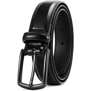 image:imageCHAOREN Mens Belts Leather Gift for Men  Ideal Match for Mens Dress ShoesBlack  Width 32mm
