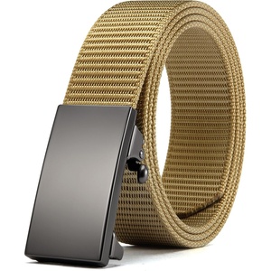 image:imageCHAOREN Nylon Ratchet Belts for Men  Adjustable Web Belt  Automatic Slide Buckle for Casual Golf WorkCoyote