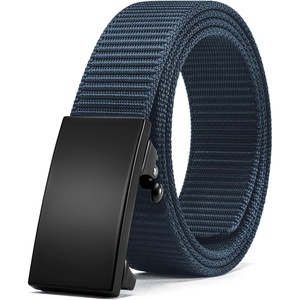 image:imageCHAOREN Nylon Ratchet Belts for Men  Adjustable Web Belt  Automatic Slide Buckle for Casual Golf WorkNavy