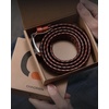 image:imageCHAOREN Mens Braided Leather Belt Casual Woven Leather Belt for Men 35mm Width for Dress Jeans GolfGun