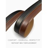 image:imageCHAOREN Ratchet Belt Strap Only 1 14 Replacement Leather Belt for 32mm BuckleBrown  Black