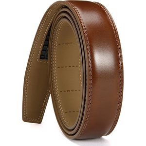 image:imageCHAOREN Ratchet Belt Strap Only 1 14 Replacement Leather Belt for 32mm BuckleBrown Cognac