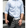 image:imageCHAOREN Mens Leather Belt  1 38 Dress Belt for Business amp Casual Wear  Reinforced Stitching Classic Style Comfortable Fit GiftBoxed Pairs with Suits Slacks and JeansWhite