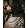 image:imageCHAOREN Ratchet Tactical Belt Men  15 Adjustable Nylon Work Belt  Quick Release Slide Buckle Heavy Duty Support for EDC Military Hiking Trim to FitFrosted Matte  Stitched Black