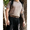 image:imageCHAOREN Ratchet Tactical Belt Men  15 Adjustable Nylon Work Belt  Quick Release Slide Buckle Heavy Duty Support for EDC Military Hiking Trim to FitFrosted Matte  Brown