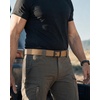 image:imageCHAOREN Ratchet Tactical Belt Men  15 Adjustable Nylon Work Belt  Quick Release Slide Buckle Heavy Duty Support for EDC Military Hiking Trim to FitFrosted Matte  Stitched Khaki