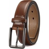 image:imageCHAOREN Mens Leather Belt  1 38 Dress Belt for Business amp Casual Wear  Reinforced Stitching Classic Style Comfortable Fit GiftBoxed Pairs with Suits Slacks and JeansCognac