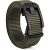 image:imageCHAOREN Ratchet Tactical Belt Men  15 Adjustable Nylon Work Belt  Quick Release Slide Buckle Heavy Duty Support for EDC Military Hiking Trim to FitFrosted Matte  Army Green