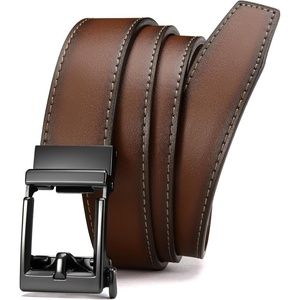 image:imageCHAOREN Leather Ratchet Belt Men  Mens Belts Casual Accessories for Every Occasion 35mmChocolate Brown