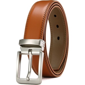 image:imageCHAOREN Mens Leather Belt  1 38 Dress Belt for Business amp Casual Wear  Reinforced Stitching Classic Style Comfortable Fit GiftBoxed Pairs with Suits Slacks and JeansTan 32mm