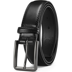 image:imageCHAOREN Mens Leather Belt  1 38 Dress Belt for Business amp Casual Wear  Reinforced Stitching Classic Style Comfortable Fit GiftBoxed Pairs with Suits Slacks and JeansBlack