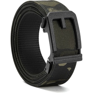 image:imageCHAOREN Ratchet Tactical Belt Men  15 Adjustable Nylon Work Belt  Quick Release Slide Buckle Heavy Duty Support for EDC Military Hiking Trim to FitBlack Camo