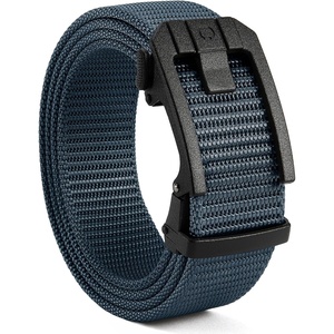 image:imageCHAOREN Ratchet Tactical Belt Men  15 Adjustable Nylon Work Belt  Quick Release Slide Buckle Heavy Duty Support for EDC Military Hiking Trim to FitFrosted Matte  Navy