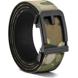 image:imageCHAOREN Ratchet Tactical Belt Men  15 Adjustable Nylon Work Belt  Quick Release Slide Buckle Heavy Duty Support for EDC Military Hiking Trim to FitGreen Camo