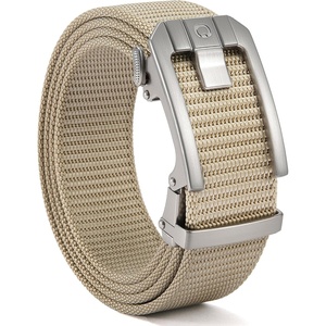 image:imageCHAOREN Ratchet Tactical Belt Men  15 Adjustable Nylon Work Belt  Quick Release Slide Buckle Heavy Duty Support for EDC Military Hiking Trim to FitKhaki