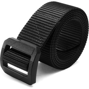 image:imageCHAOREN Tactical Belt Men  Nylon EDC Belt for Military CCW  QuickRelease Buckle Frayresistant Tail Reliable Support for Duty Work HikingBlack