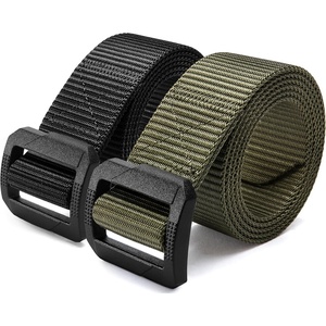 image:imageCHAOREN Tactical Belt Men  Nylon EDC Belt for Military CCW  QuickRelease Buckle Frayresistant Tail Reliable Support for Duty Work HikingBlack and Green