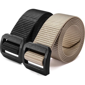 image:imageCHAOREN Tactical Belt Men  Nylon EDC Belt for Military CCW  QuickRelease Buckle Frayresistant Tail Reliable Support for Duty Work HikingBlack and Khaki
