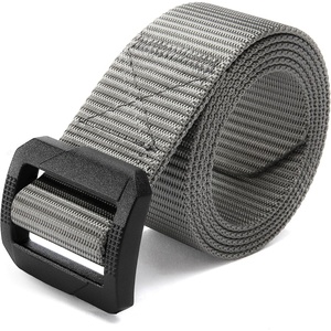 image:imageCHAOREN Tactical Belt Men  Nylon EDC Belt for Military CCW  QuickRelease Buckle Frayresistant Tail Reliable Support for Duty Work HikingGrey